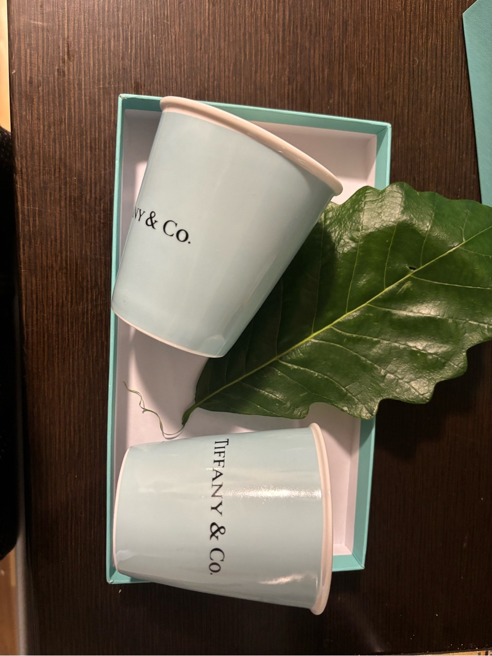 Tiffany & Co. Light Blue”  Paper cup”Ceramic Cups - Pair